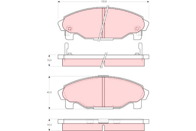 Conjunto de 4 pastilhas de freio TRW GDB3071