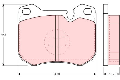 Conjunto de 4 pastilhas de freio TRW GDB309