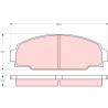 Conjunto de 4 pastilhas de freio TRW GDB3090