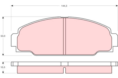 Conjunto de 4 pastilhas de freio TRW GDB3090