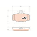 Conjunto de 4 pastilhas de freio COTEC TRW GDB3092