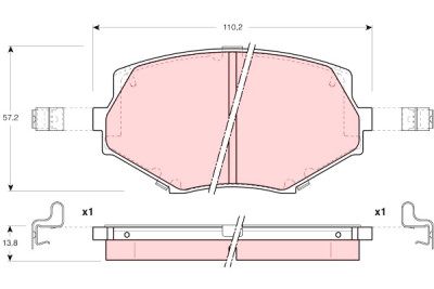 Conjunto de 4 pastilhas de freio TRW GDB3103