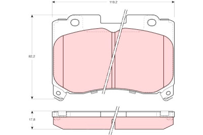 Conjunto de 4 pastilhas de freio TRW GDB3106