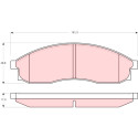 Conjunto de 4 pastilhas de freio TRW GDB3107