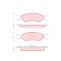 Conjunto de 4 pastilhas de freio TRW GDB311