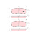 Conjunto de 4 pastilhas de freio COTEC TRW GDB3110
