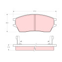 Conjunto de 4 pastilhas de freio TRW GDB3128