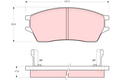 Conjunto de 4 pastilhas de freio TRW GDB3128
