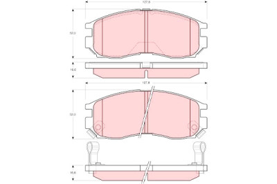 Conjunto de 4 pastilhas de freio TRW GDB3133