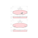 Conjunto de 4 pastilhas de freio COTEC TRW GDB3135