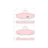 Conjunto de 4 pastilhas de freio COTEC TRW GDB3135