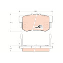 Conjunto de 4 pastilhas de freio COTEC TRW GDB3154