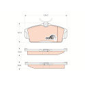 Conjunto de 4 pastilhas de freio COTEC TRW GDB3168