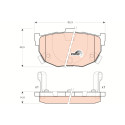 Conjunto de 4 pastilhas de freio COTEC TRW GDB3170