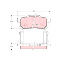 Conjunto de 4 pastilhas de freio COTEC TRW GDB3174