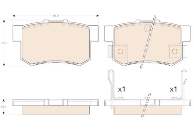 Conjunto de 4 pastilhas de freio COTEC TRW GDB3175