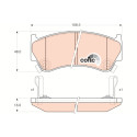 Conjunto de 4 pastilhas de freio COTEC TRW GDB3180