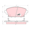 Conjunto de 4 pastilhas de freio COTEC TRW GDB3186