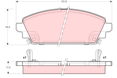 Conjunto de 4 pastilhas de freio TRW GDB3189