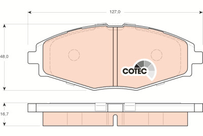 Conjunto de 4 pastilhas de freio COTEC TRW GDB3195