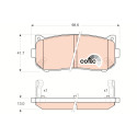 Conjunto de 4 pastilhas de freio COTEC TRW GDB3203