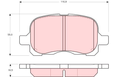 Conjunto de 4 pastilhas de freio TRW GDB3204