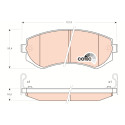 Conjunto de 4 pastilhas de freio COTEC TRW GDB3208