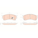 Conjunto de 4 pastilhas de freio COTEC TRW GDB3209
