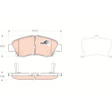 Conjunto de 4 pastilhas de freio COTEC TRW GDB3212