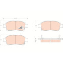 Conjunto de 4 pastilhas de freio COTEC TRW GDB3218