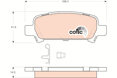 Conjunto de 4 pastilhas de freio COTEC TRW GDB3223