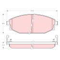 Conjunto de 4 pastilhas de freio TRW GDB3232
