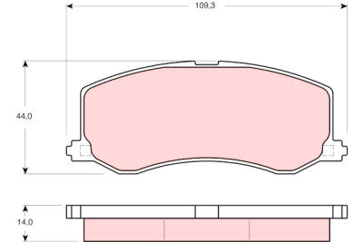 Conjunto de 4 pastilhas de freio TRW GDB3237