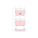 Conjunto de 4 pastilhas de freio COTEC TRW GDB3239