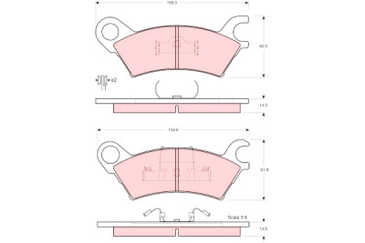 Conjunto de 4 pastilhas de freio TRW GDB324