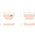 Conjunto de 4 pastilhas de freio COTEC TRW GDB3243