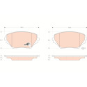 Conjunto de 4 pastilhas de freio COTEC TRW GDB3251