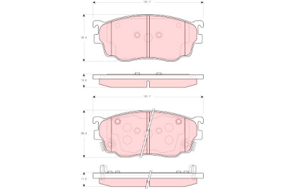 Conjunto de 4 pastilhas de freio TRW GDB3253