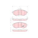 Conjunto de 4 pastilhas de freio COTEC TRW GDB3256