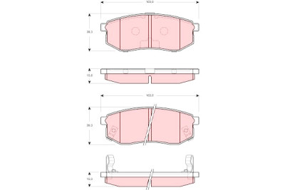 Conjunto de 4 pastilhas de freio TRW GDB3260
