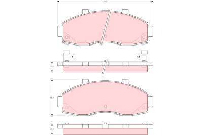 Conjunto de 4 pastilhas de freio TRW GDB3263