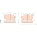 Conjunto de 4 pastilhas de freio COTEC TRW GDB327
