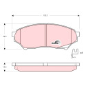 Conjunto de 4 pastilhas de freio COTEC TRW GDB3270