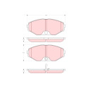 Conjunto de 4 pastilhas de freio TRW GDB3273