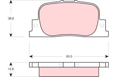 Conjunto de 4 pastilhas de freio TRW GDB3278