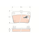 Conjunto de 4 pastilhas de freio COTEC TRW GDB3279
