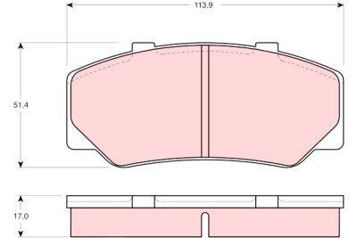 Conjunto de 4 pastilhas de freio TRW GDB329