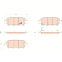 Conjunto de 4 pastilhas de freio COTEC TRW GDB3294
