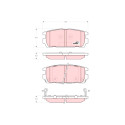 Conjunto de 4 pastilhas de freio COTEC TRW GDB3296