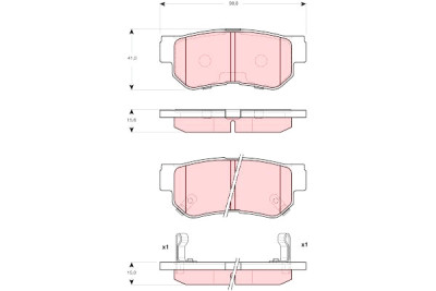 Conjunto de 4 pastilhas de freio TRW GDB3298
